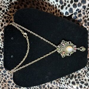 VTG Sarah Coventry Faux Fire Opal Necklace